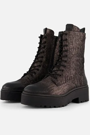 Lazamani Metallic Veterboots Leer - Maat 39