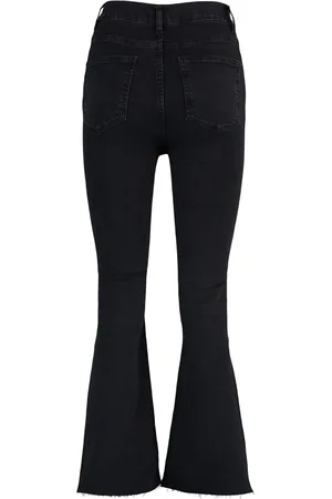 Trendyol Zwarte Duurzamere Crop Flare-Jeans Met Hoge Taille Twoaw23Je00393