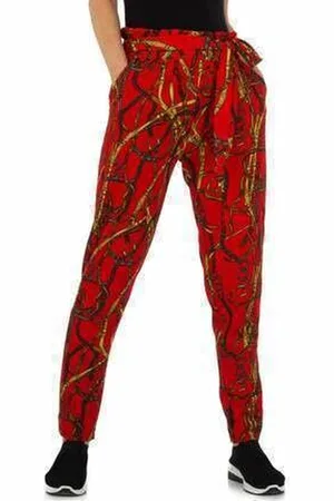 Merkloos Broek met leuke print design S/M