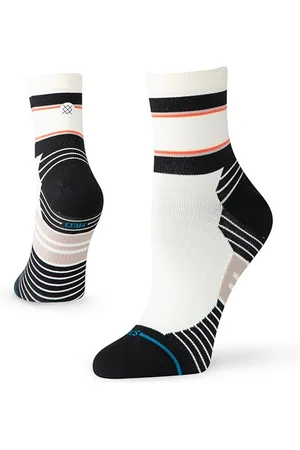 Stance Dames performance freshtek infiknit run quartersokken subversion ultra zwart & wit