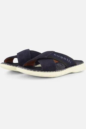 Bugatti Leren slippers met leren voetbed - Maat 44