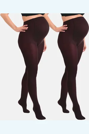 Mamsy 2-Pack Opaque Zwangerschapspanty 60den - Wijn - XXL