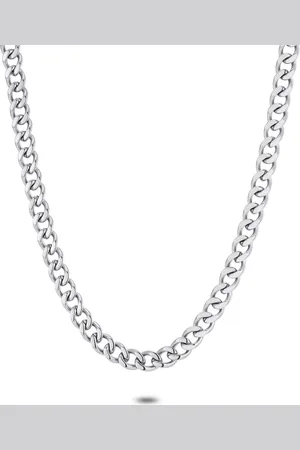 Twice As Nice Halsketting in edelstaal, gourmet 5 mm 50 cm+5 cm