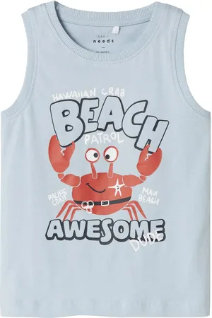 NAME IT Mini jongens tanktop VAGNO Crab Regular Fit