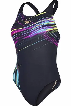 Speedo Vibedive Placement Powerback Black / Diva / Fluo Yellow