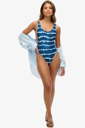 Superdry Code Tie Dye Zwempak Blauw M Vrouw