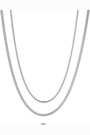 Twice As Nice Halsketting in edelstaal, fijne schakel 40 cm