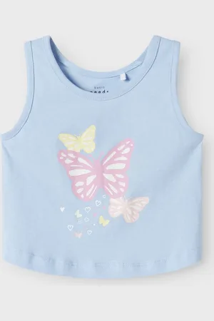 NAME IT Mini meisjes tanktop VIGEA Butterflies Regular Fit