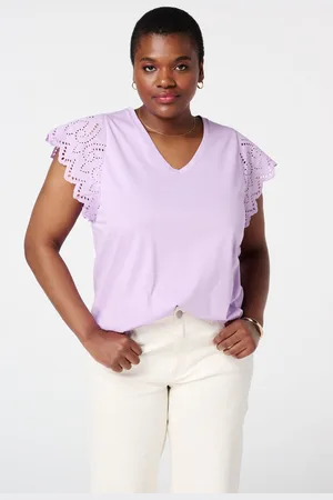 MS Mode Top T-shirt met details op de mouwen