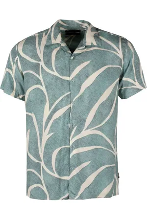 INDICODE INVaston Shirt met korte mouwen meerkleurig L Viscose Heren - Street wear