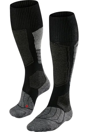 Falke SK1 anti blaren, anti zweet merinowol zijde wintersportsokken dames zwart - Maat 39-40