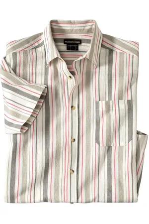 Atlas For Men Gestreept overhemd van crêpestof - Heren - Verkrijgbaar in grote maten - 4XL
