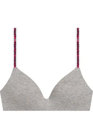 Tommy Hilfiger Dames Nature Tech triangel BH - katoen met modal gevoerd - melange - Maat: 75D
