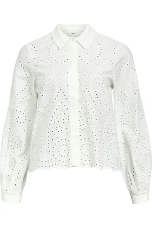 Object Blouse Bitten Wit dames
