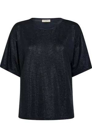 Freequent T-shirt Satina Blauw dames