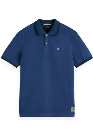 Scotch&Soda Polo Melange Blauw heren
