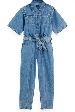 Scotch&Soda Jumpsuit Lakehouse Denim Workwear Blauw dames
