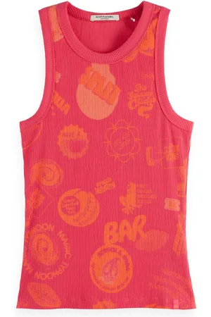 Scotch&Soda Tanktop All Over Print Rib dames