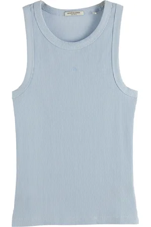 Scotch&Soda Tanktop Rib Blauw dames