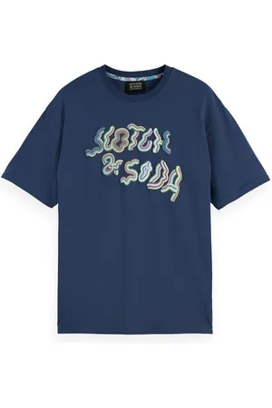 Scotch&Soda T-shirt Artwork Blauw heren