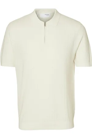 SELECTED Polotrui Cran Zip Wit heren