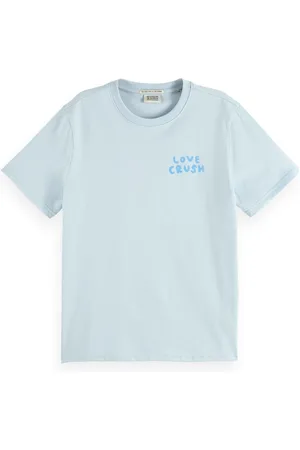 Scotch&Soda T-shirt Chest Artwork Blauw dames