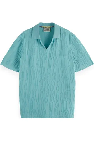 Scotch&Soda Polo Jacquard Terry Blauw heren