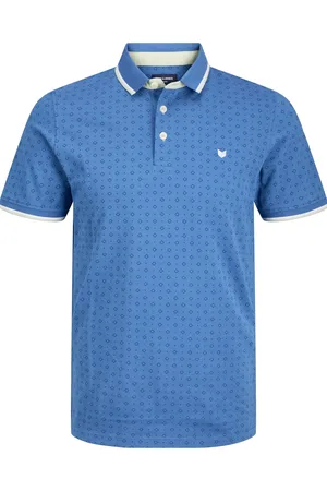 JACK & JONES Polo Paulos Play AOP Blauw heren