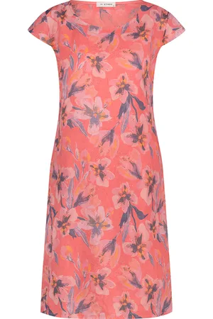 In Shape Jurk Fien Aquarel Flower Oranje dames