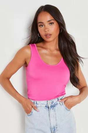 Boohoo Dames Overhemden - Petite Basic Hemd, Bright Pink