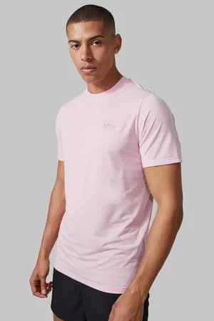 Boohoo Heren Sportshirts - Man Active Lightweight Performance T-Shirt, Light Pink