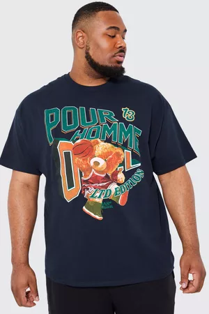 Boohoo Dames Sportshirts - Plus Vintage Basketball Teddy Graphic T-Shirt, Black