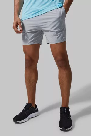 Boohoo Heren Korte sportbroeken - Man Active Lightweight Performance Shorts, Light Grey
