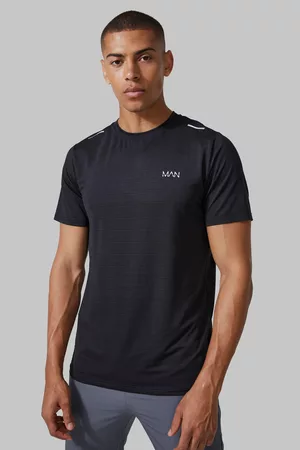 Boohoo Heren Sportshirts - Man Active Lightweight Performance T-Shirt, Black
