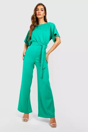 Boohoo Dames Jumpsuits - Double Layer Jumpsuit, Forest