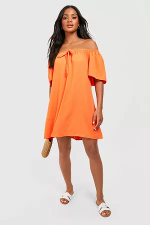 Boohoo Dames Korte jurken - Off The Shoulder Sundress, Orange
