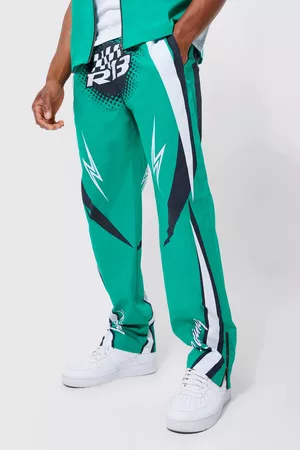 Boohoo Dames Broeken - Zip Gusset Racing Trouser, Green
