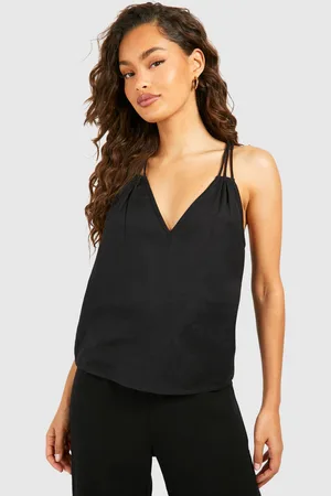 Boohoo Linnen Hemdje Met Ring Detail