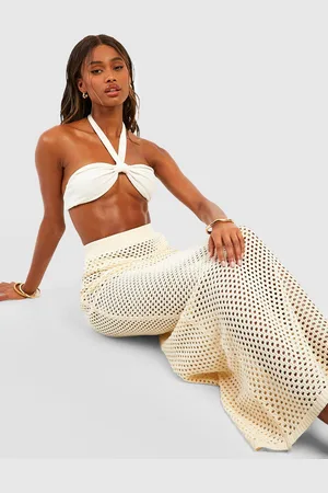 Boohoo Gehaakte Maxi Strand Rok