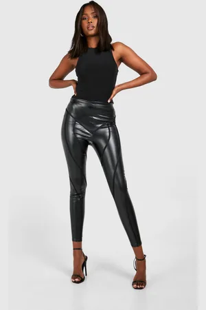 Boohoo Wet Look Contouring Leggings