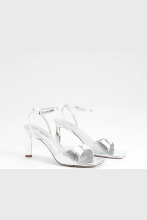 Boohoo Brede Tweedelige Metallic Wikkel Hakken