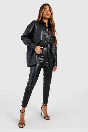 Boohoo Nepleren Skinny Fit Broek Met Naaddetail