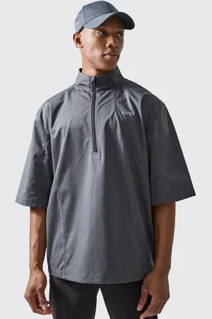 Boohoo Man Active Oversized Golf Jas Met Hoge Kraag En Rits