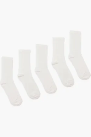 Boohoo Witte Sportsokken (5 Paar)