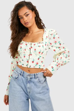Boohoo Rozen Korset Met Franjes En Haakjes