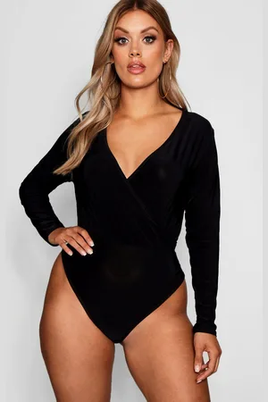 Boohoo Plus Strakke Wikkel One Piece
