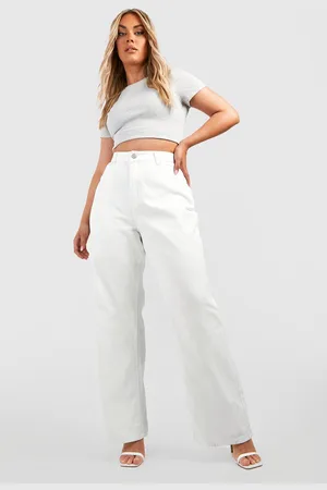 Boohoo Plus Wide Leg Denim Jeans