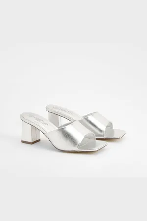 Boohoo Brede Lage Metallic Blokhakken