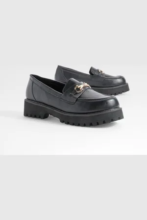 Boohoo Brede Dikke Loafers Met Metalen Afwerking