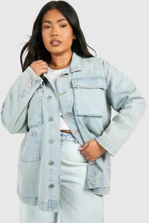 Boohoo Plus Oversized Tussenjas Met Zakken